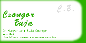 csongor buja business card